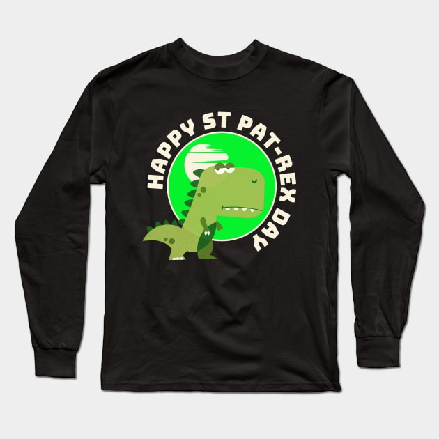 St Patrick's HAPPY ST PAT-REX DAY T-Rex Dinosaur Funny Boys Long Sleeve T-Shirt by IYearDesign